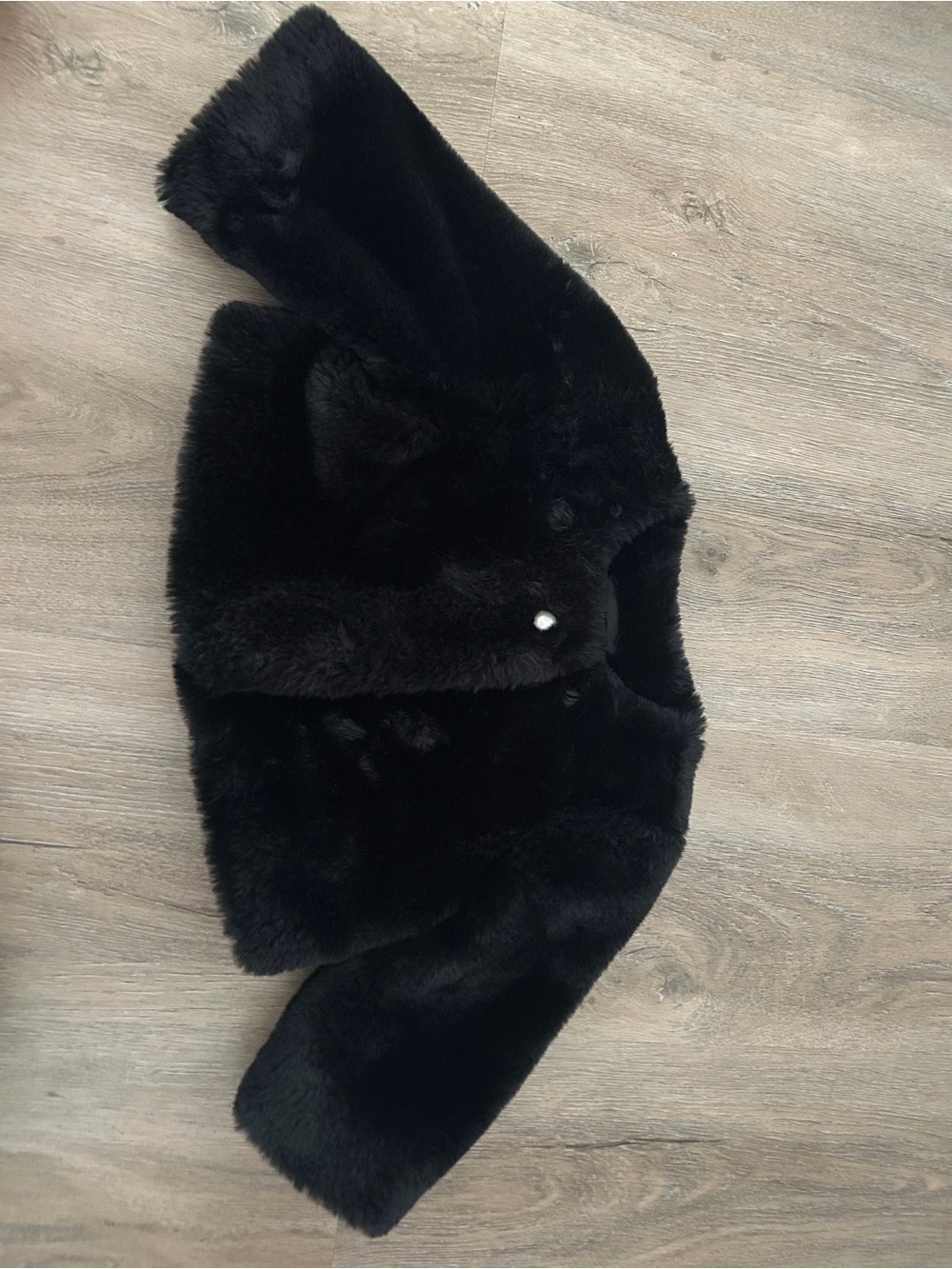 Jane and Jack Black Faux Fur Coat Jacket 12–18 Months